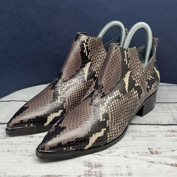 marc Fisher | EUC Mlyamir Snake Ankle boots Booties Size 5 - Picture 2 of 9
